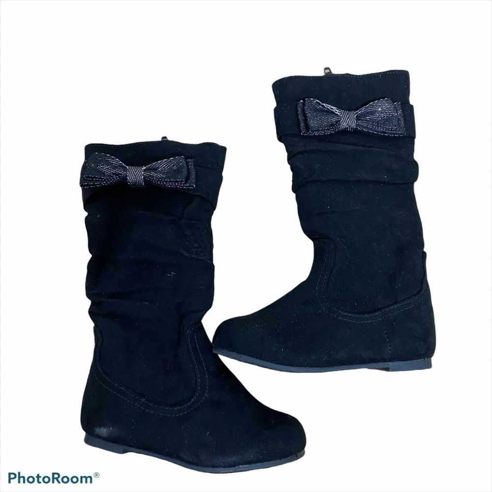 Okie Dokie Kids Tall Black Boots Sz 5 Baby Girl